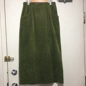 April Cornell Olive Green Maxi Skirt